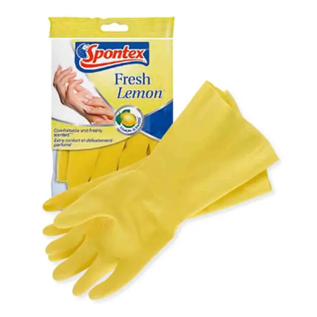 Spontex Fresh Lemon Gloves Large